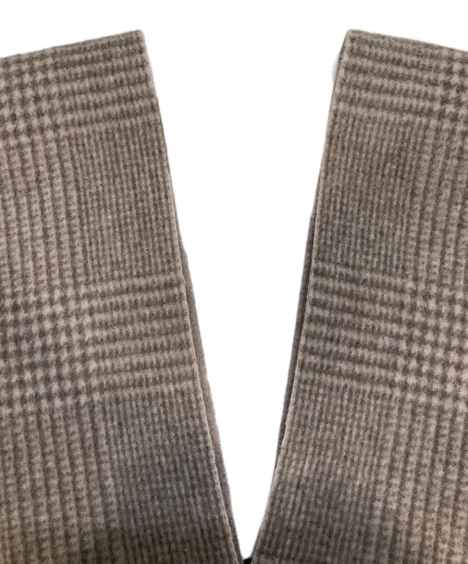 中古・古着通販】YORI (ヨリ) グレンチェックジレ ベージュ サイズ  