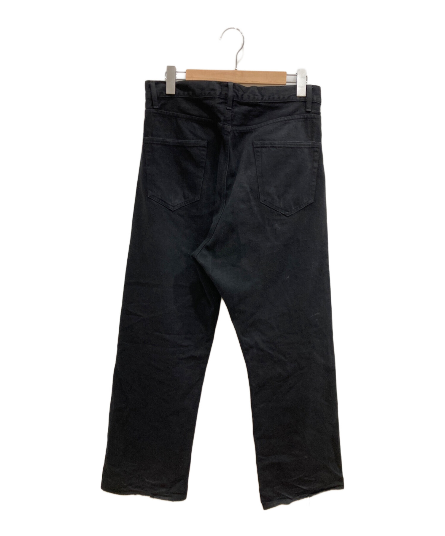 AURALEE SELVEDGE LIGHT DENIM PANTS 4 黒