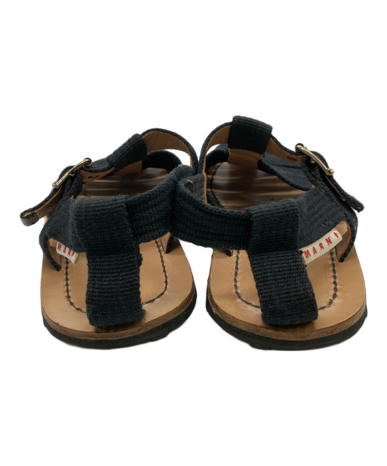 中古・古着通販】MARNI (マルニ) キャンバスグルカサンダル ブラック 