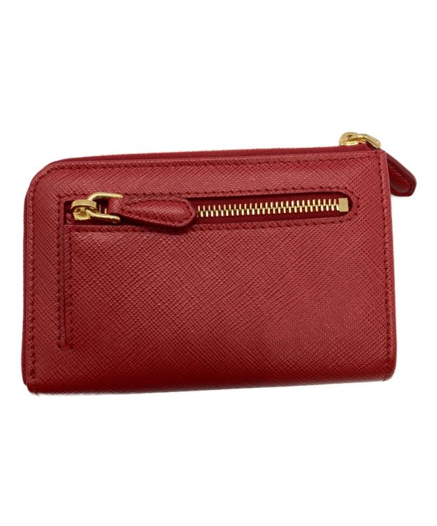 中古・古着通販】PRADA (プラダ) SAFFIANO METAL キーポーチ レッド 