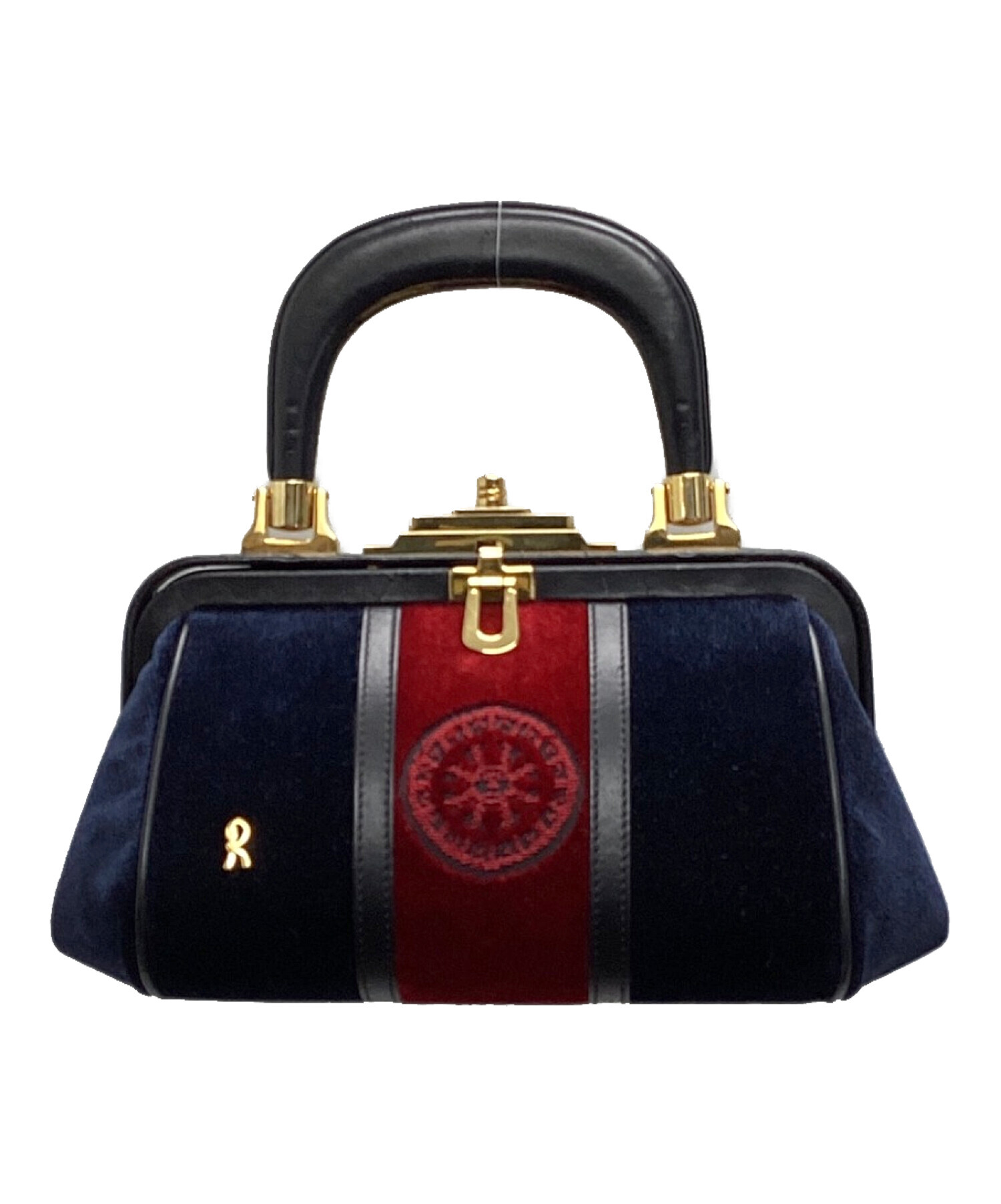 未使用 ロベルタ ディカメリーノ ☆ カラベラ ベロア ハンドバッグ  