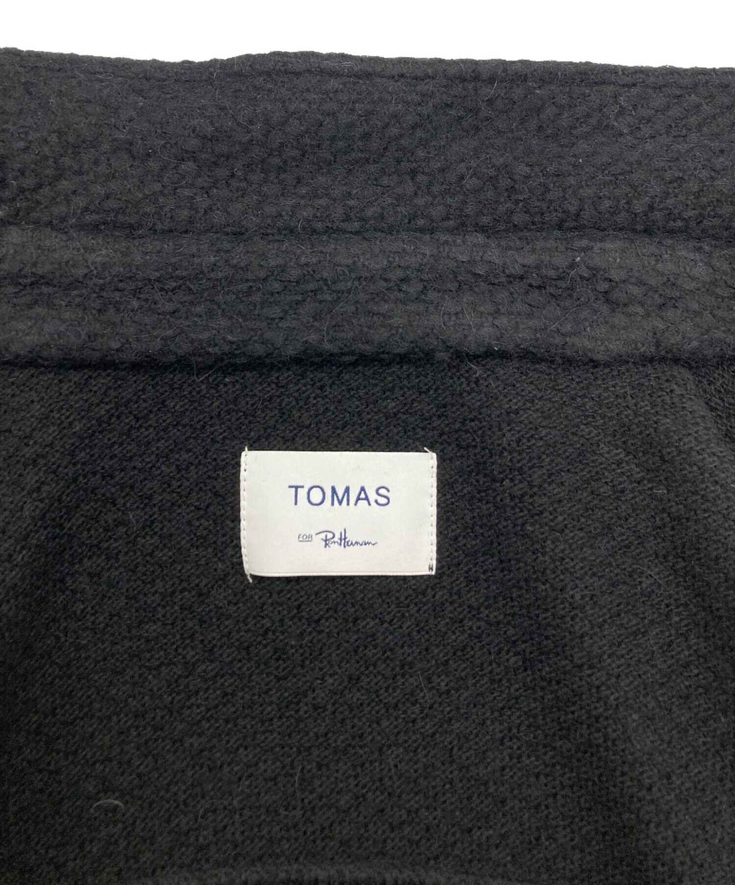 TOMAS (トーマス) Ron Herman (ロンハーマン) 別注ニットシャツジャケット ブラック サイズ:L