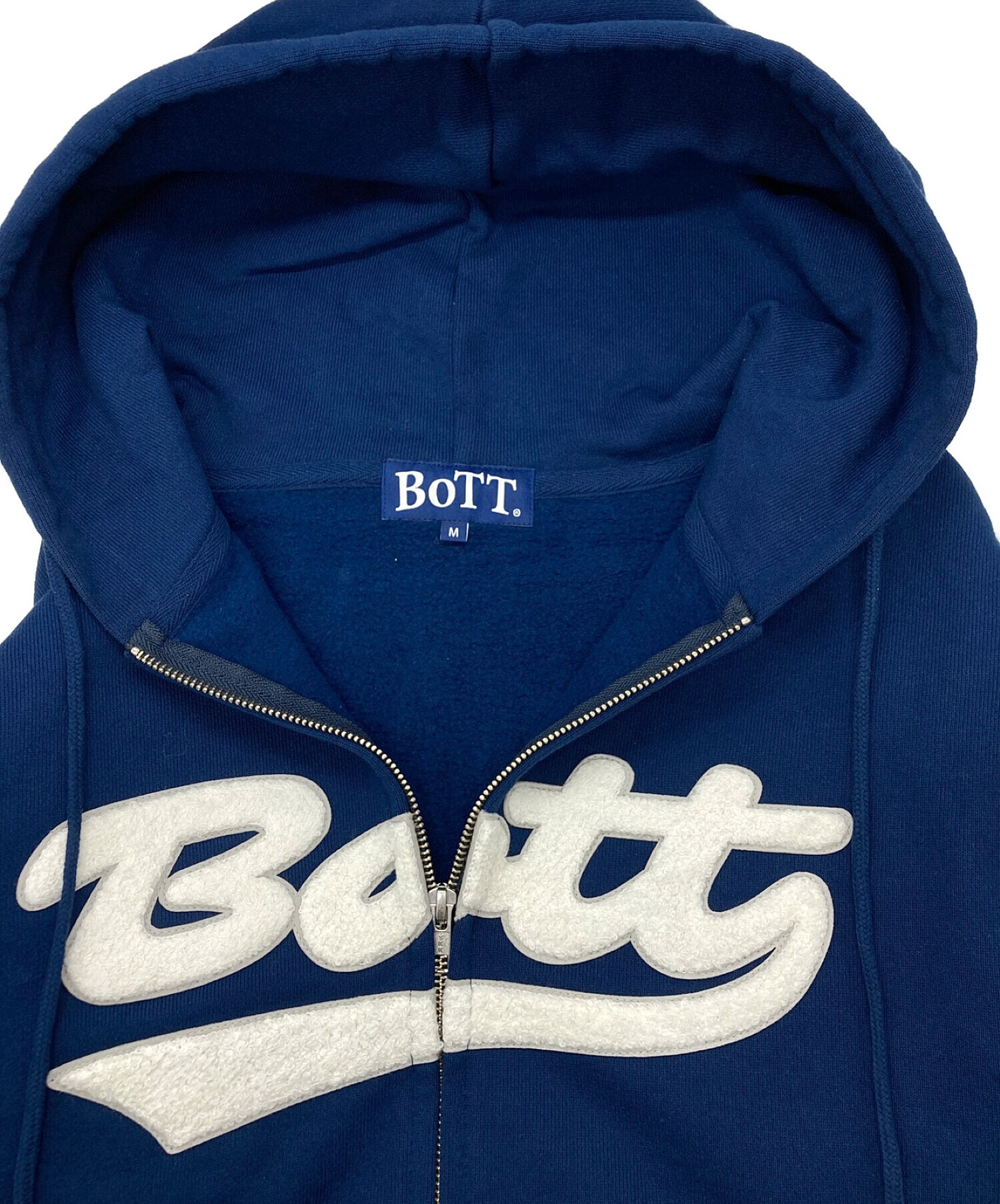 中古・古着通販】BoTT (ボット) Script Logo Zip Hoodie ブルー