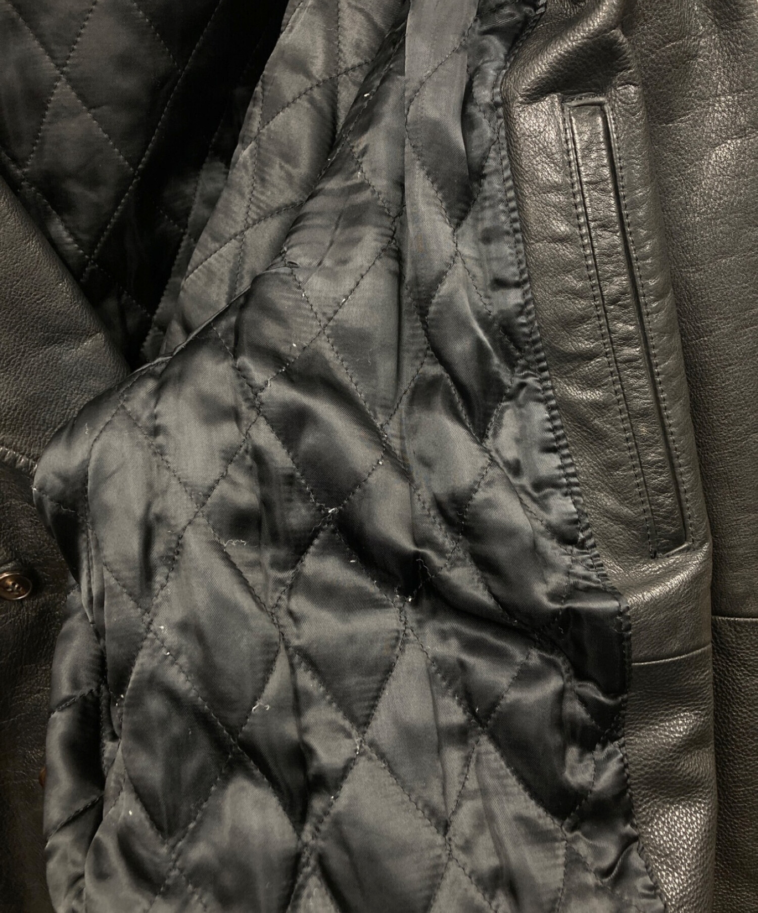 Christian Dior MONSIEUR (クリスチャンディオールムッシュ) レザージャケット ブラック サイズ:L