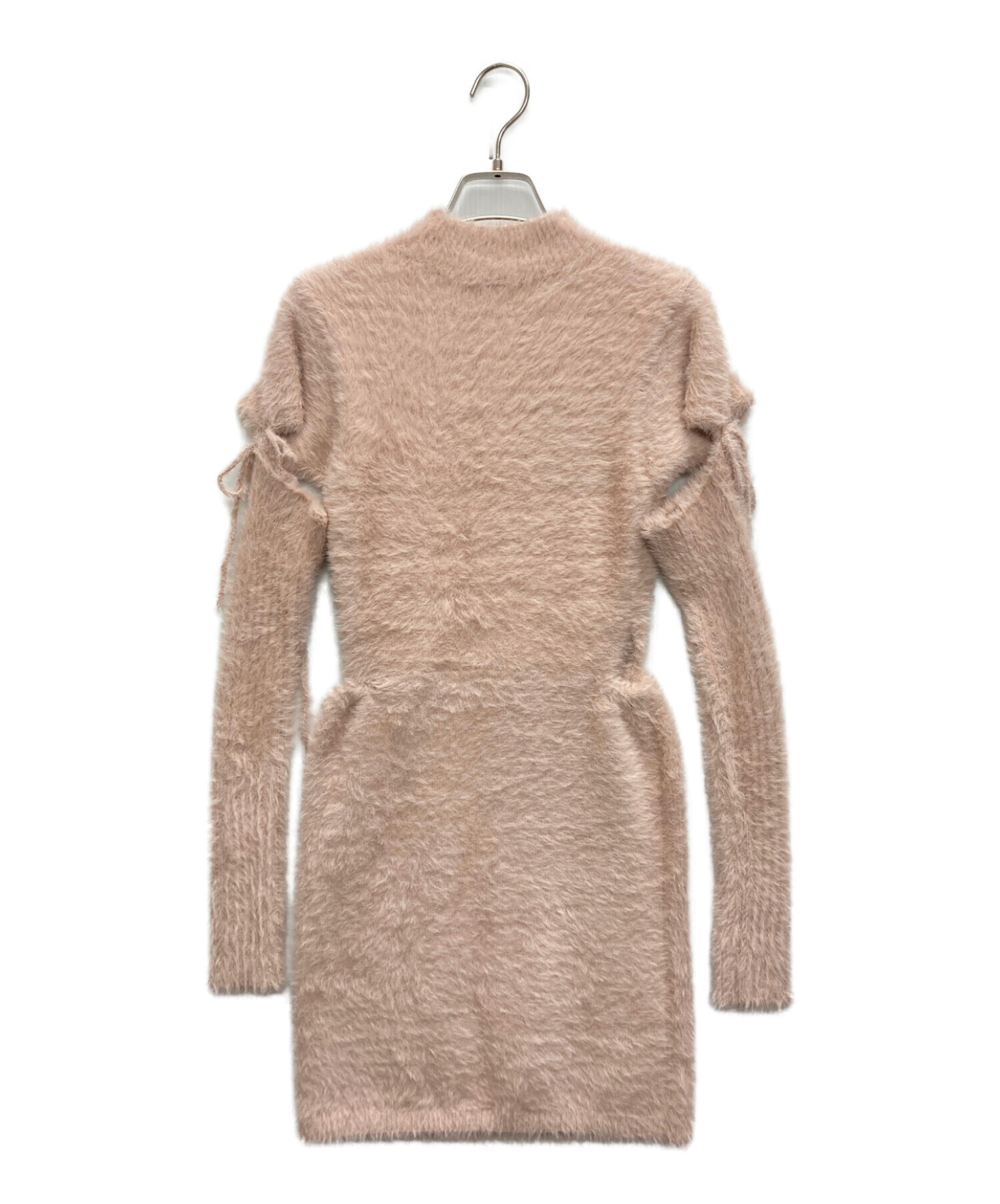 MISTREASS (ミストレアス) Shaggy Knit Arm Warmer Set Mini Dress ピンク サイズ:F
