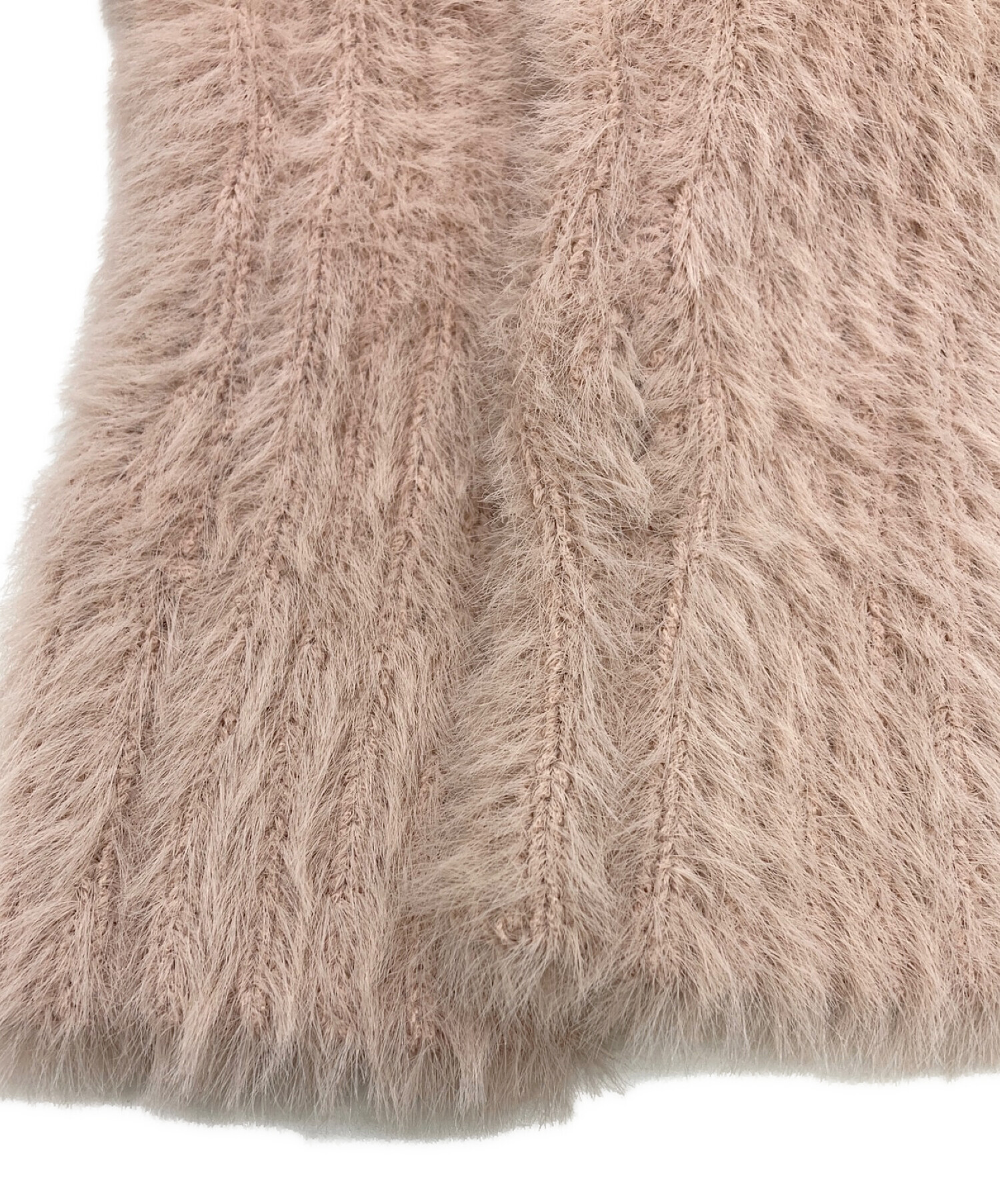 MISTREASS (ミストレアス) Shaggy Knit Arm Warmer Set Mini Dress ピンク サイズ:F