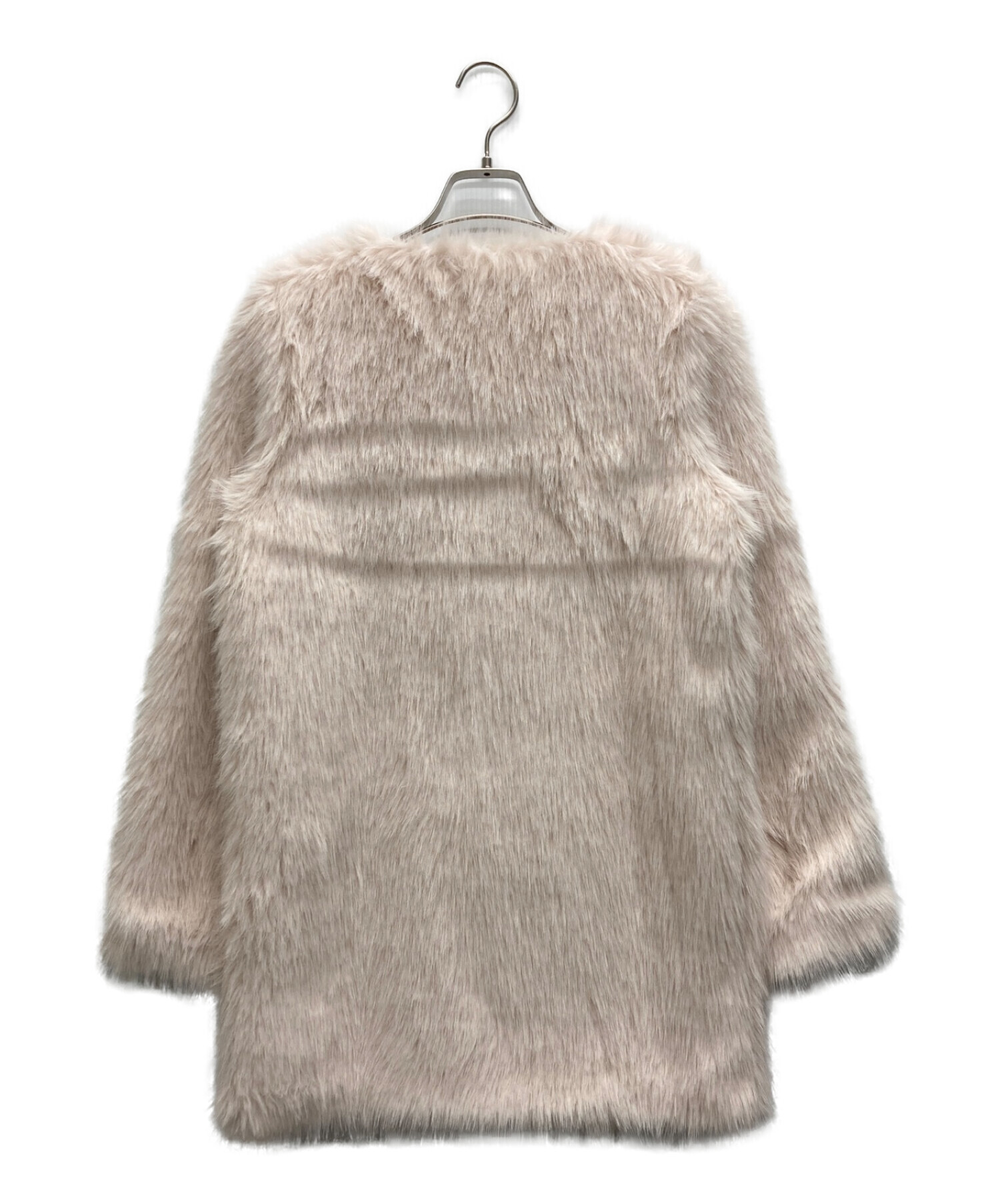中古・古着通販】MISTREASS (ミストレアス) Eco-Fur Collarless Coat 