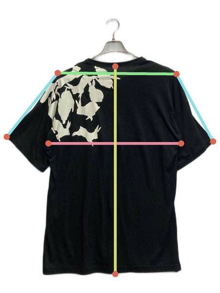 中古Tシャツ ”RABBIT STAMPEDE” MOVE PRINT T-SHIRT ブラック×ホワイト 