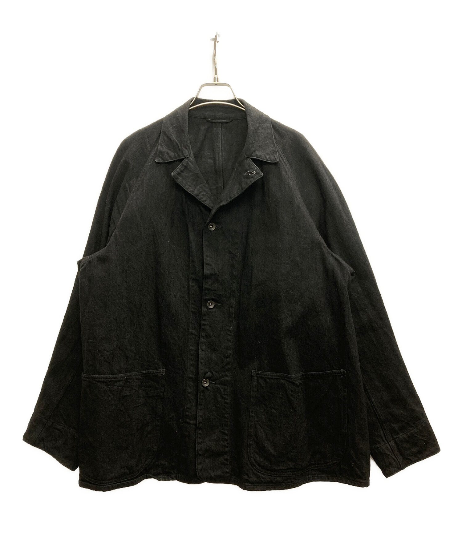 中古・古着通販】COMOLI (コモリ) デニム ワークジャケット ブラック 