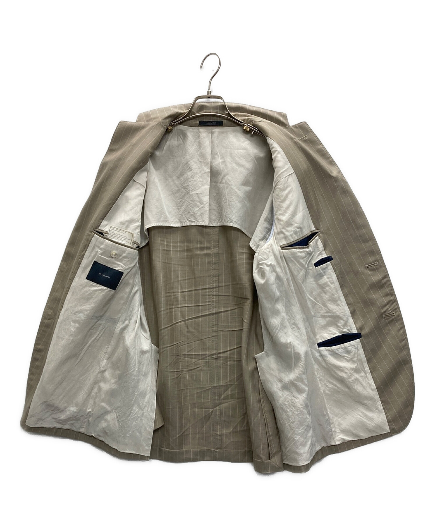中古・古着通販】BOGLIOLI (ボリオリ) セットアップスーツ ベージュ 