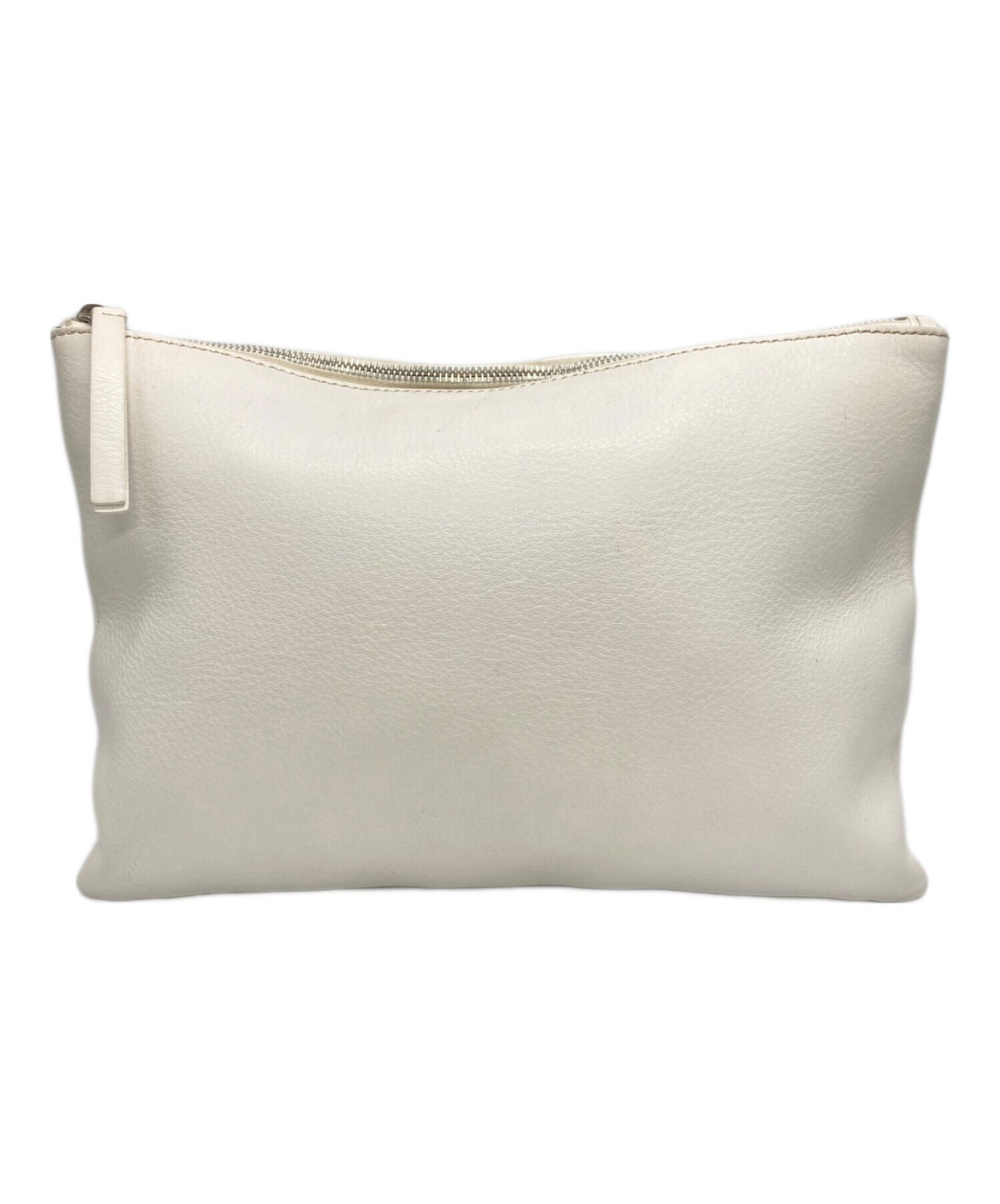 BALENCIAGA レザークラッチバッグ ホワイト BALENCIAGA ホワイト クラッチバッグ