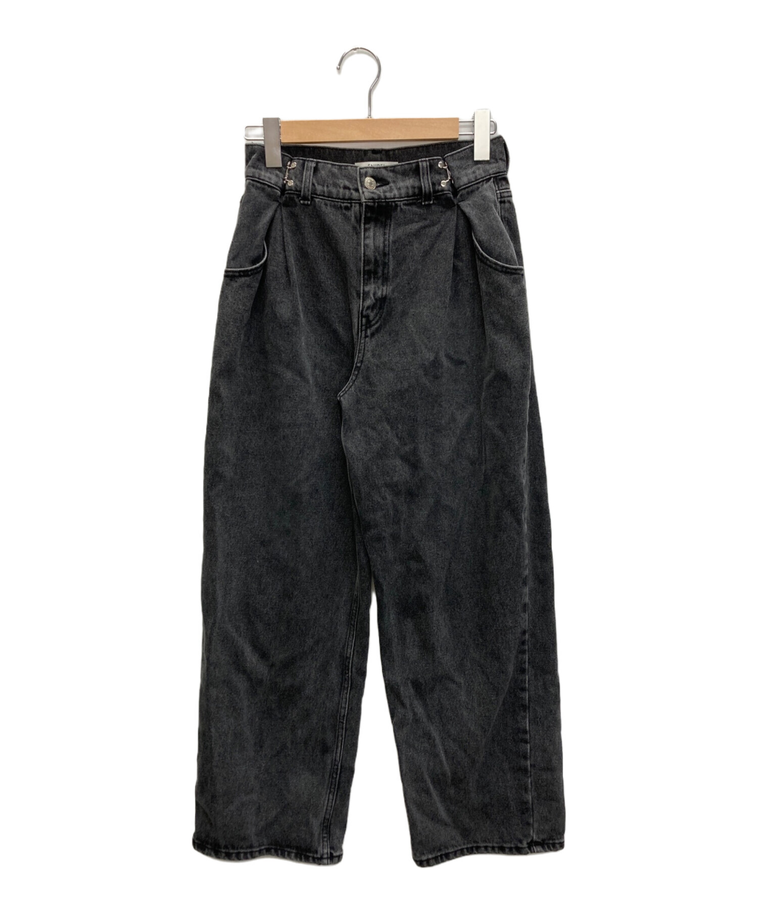 中古・古着通販】Snidel (スナイデル) タックワイドデニムパンツ 