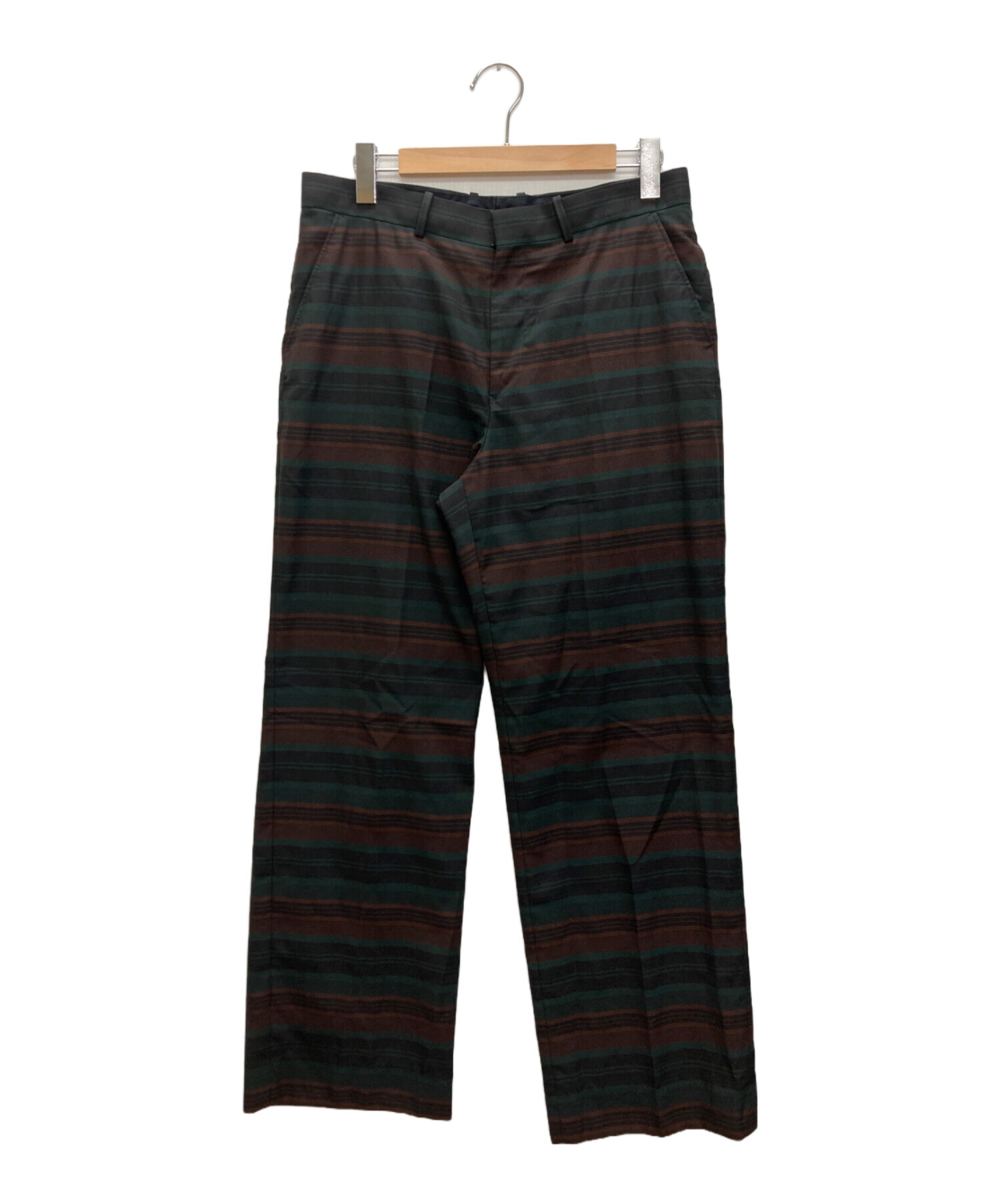 中古・古着通販】AURALEE (オーラリー) WOOL POLYESTER BORDER SLACKS 