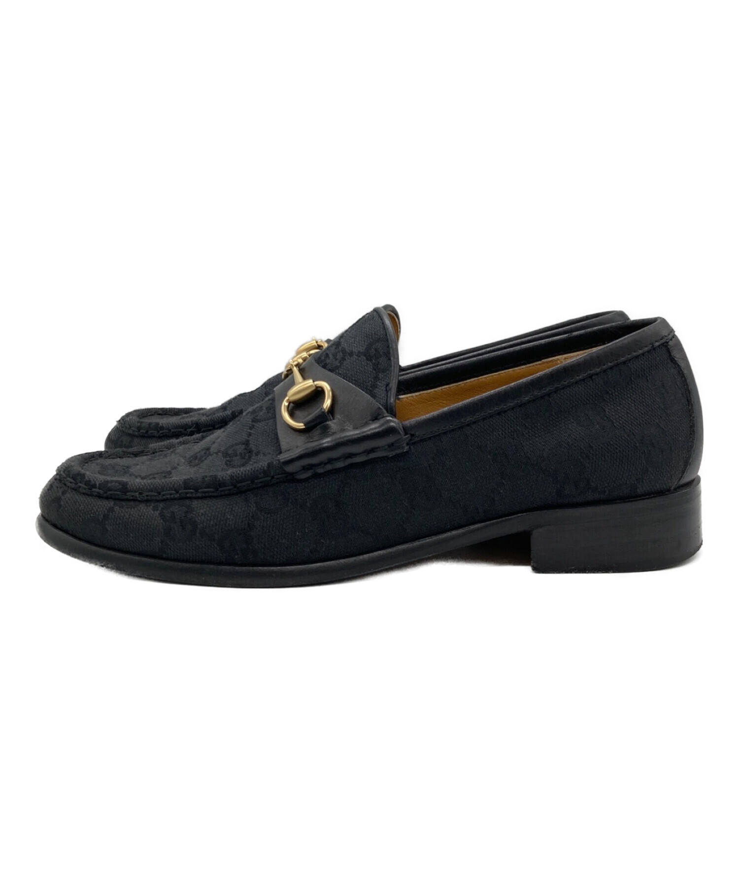 中古・古着通販】GUCCI (グッチ) GGキャンバスビットローファー 