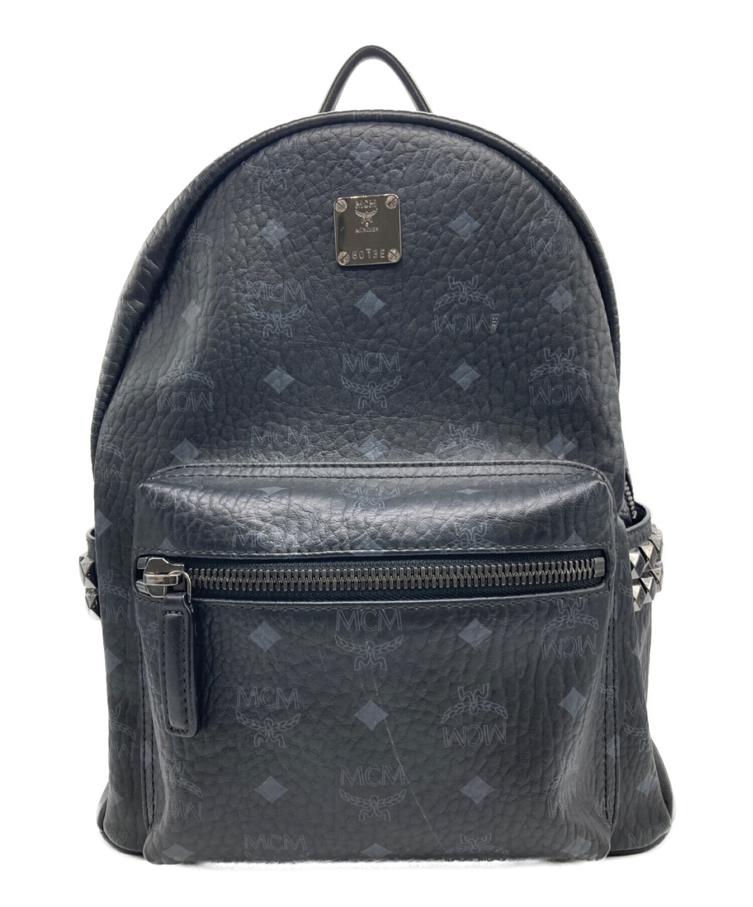MCM スタッズ バックパック 分厚かっ リュック Sサイズ ブラック