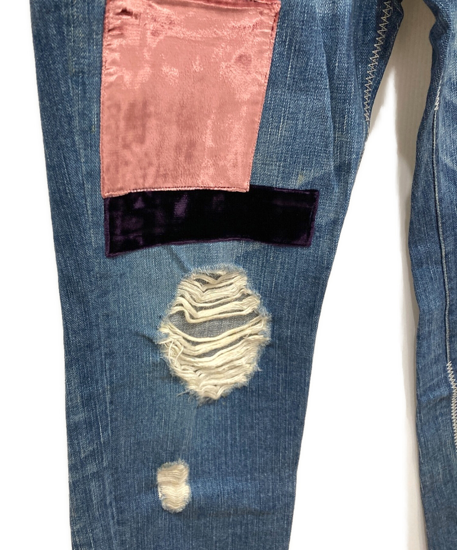 NUMBER NINE ナンバーナイン 初期 デニム パッチワーク ベロア NUMBER NINE ナンバーナイン 初期 デニム パッチワーク ベロア