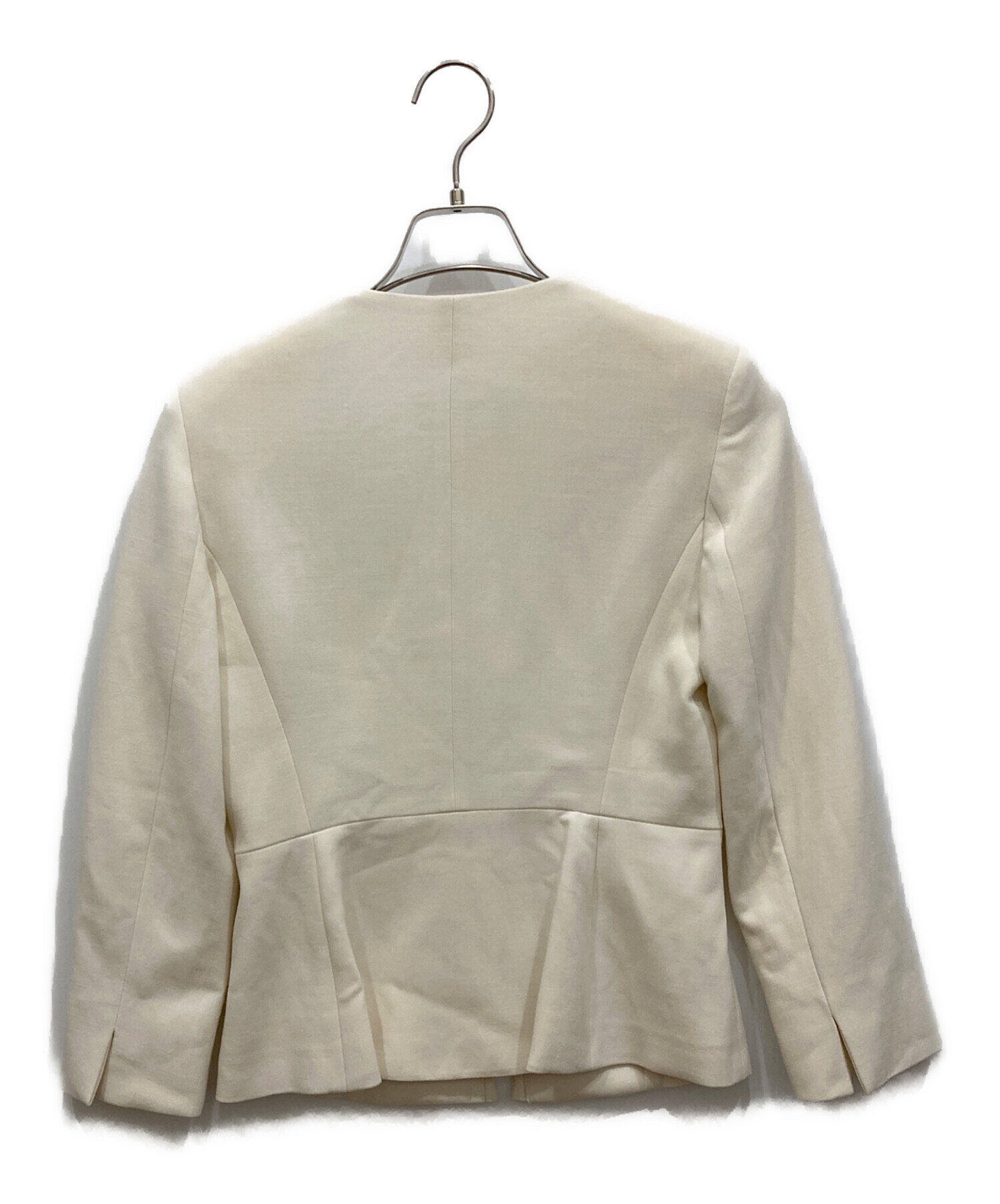中古・古着通販】MaxMara (マックスマーラ) ノーカラーフリル 