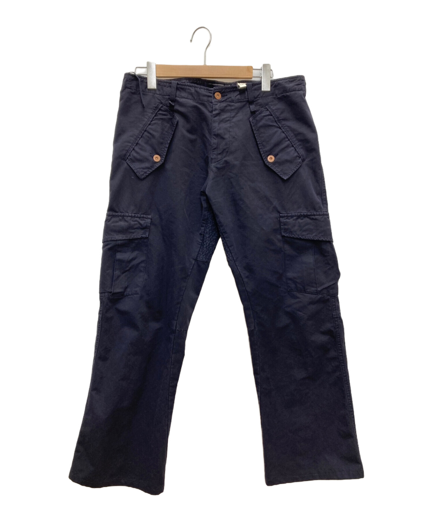 90s emporio armani ワイドカーゴパンツ ネイビー