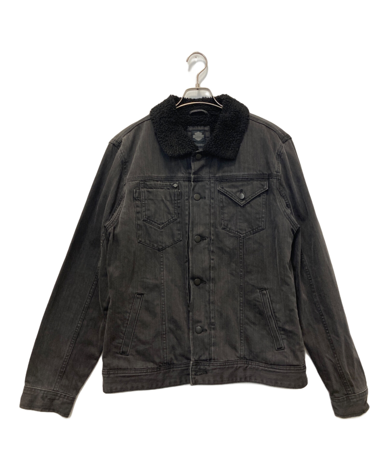 年内削除　15%オフ　Harley Davidson ブラックデニムジャケット Harley-Davidson デニムジャケット L 黒