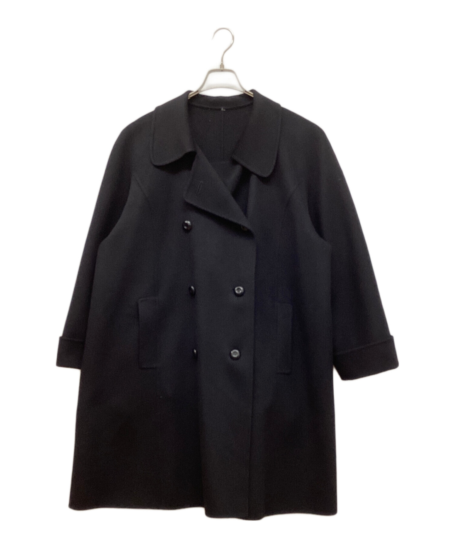 中古・古着通販】LEILIAN (レリアン) カシミヤコート ブラック サイズ 
