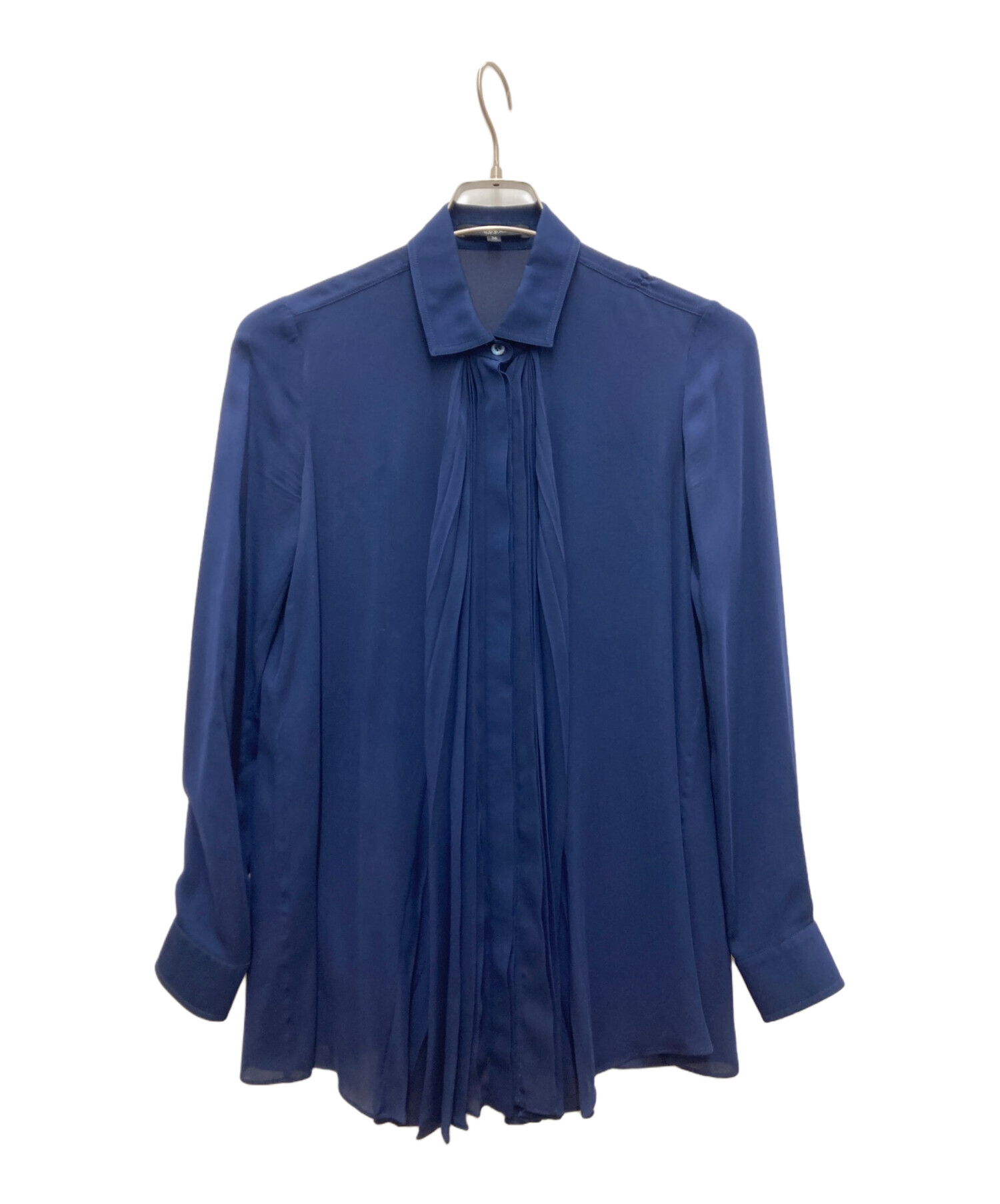 中古・古着通販】GUCCI (グッチ) プリーツブラウス ネイビー サイズ:36 