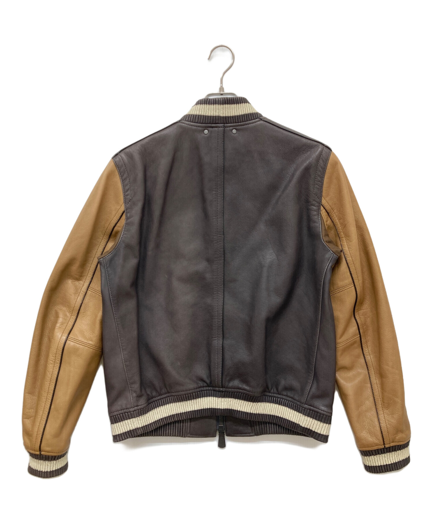 中古・古着通販】COACH (コーチ) レザーブルゾンジャケット ブラウン 