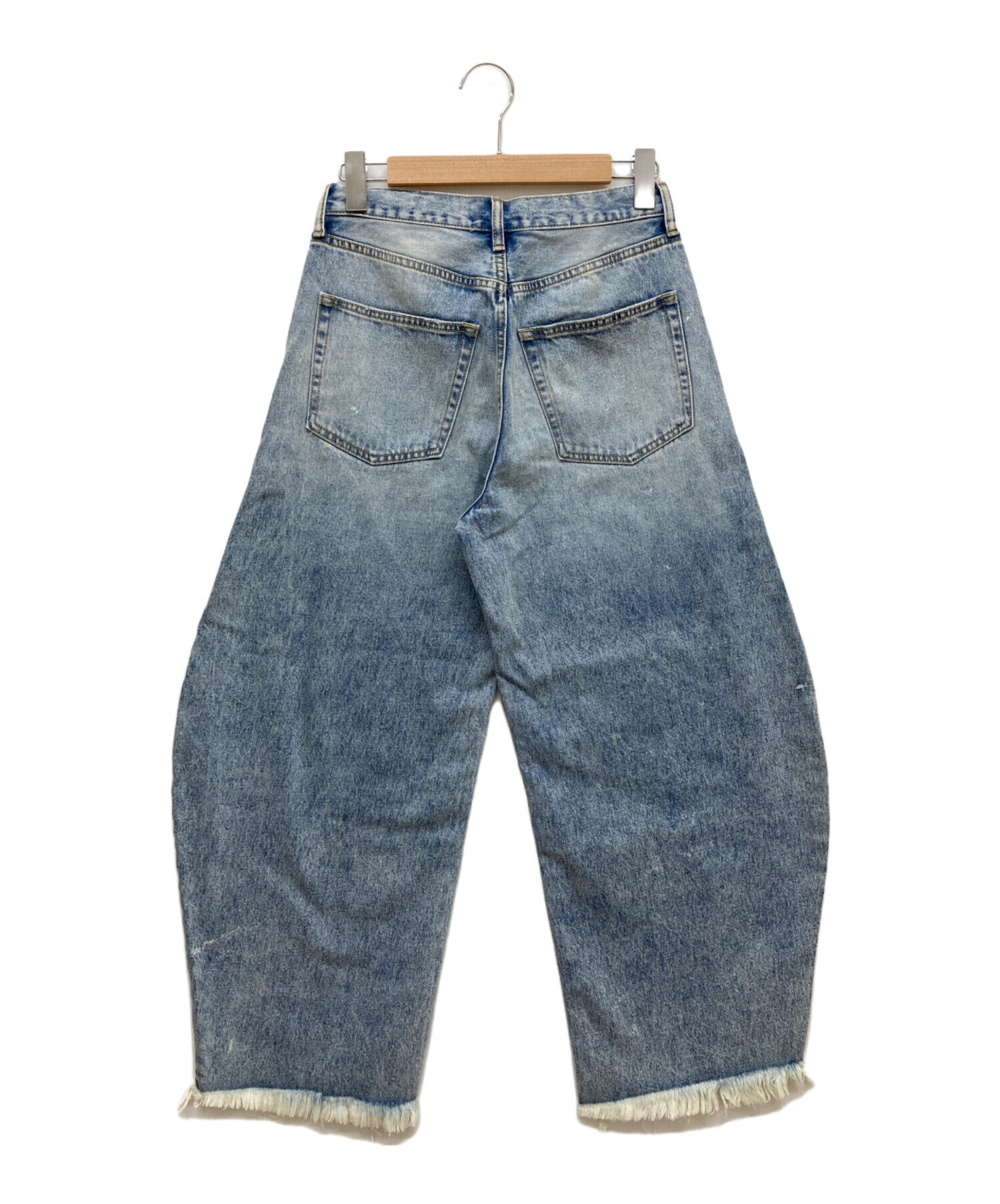 中古・古着通販】Whim Gazette (ウィムガゼット) ラインカーブDENIM Whim Gazetteウィムガゼットサイズ38 ブラック
