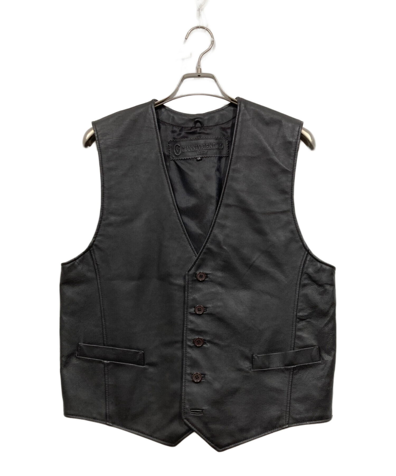 中古・古着通販】GIANNI VALENTINO (ジャンニバレンチノ) レザーベスト 
