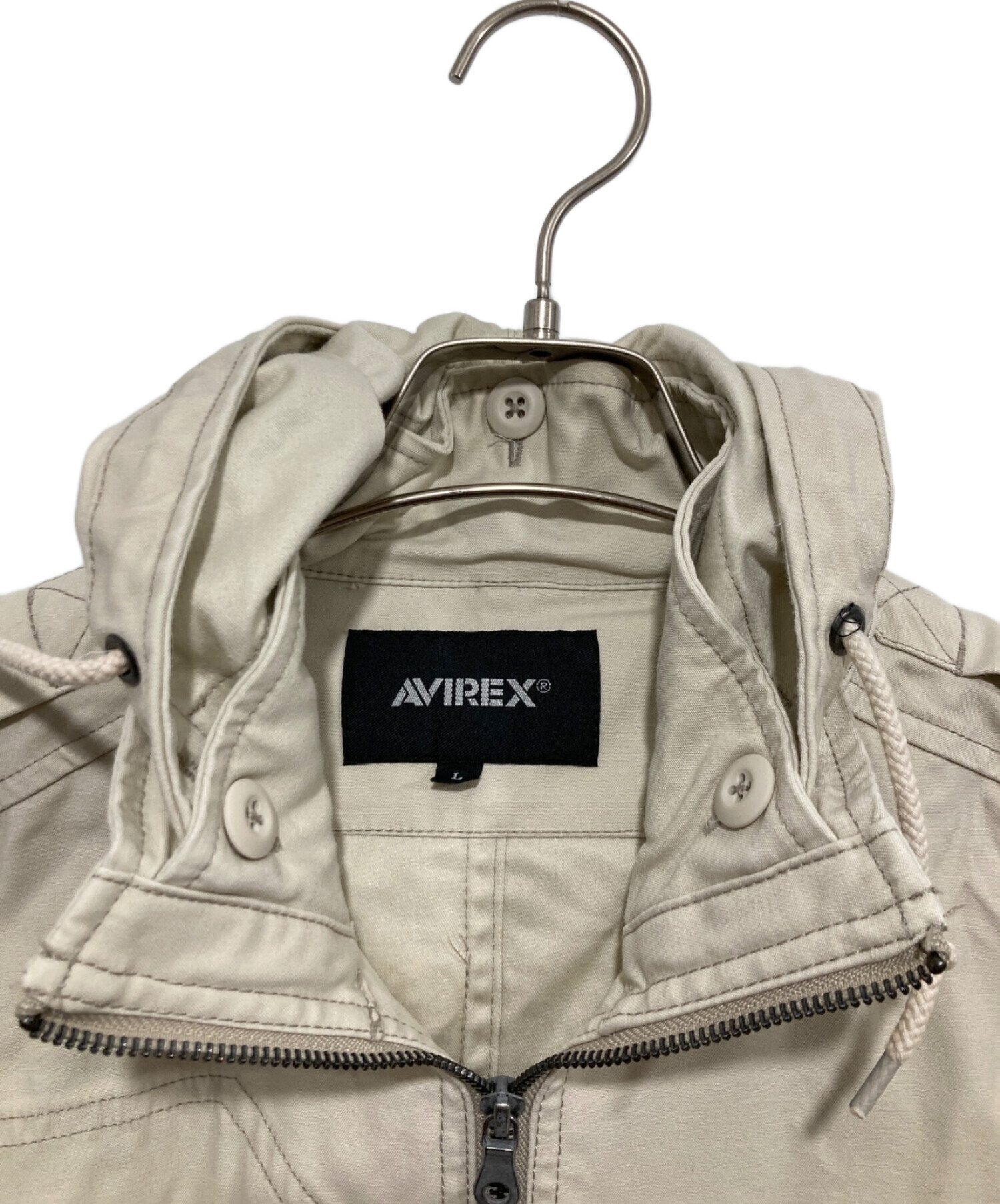 AVIREX (アヴィレックス) クールマックスミリタリーカスタムジャケット ホワイト サイズ:L