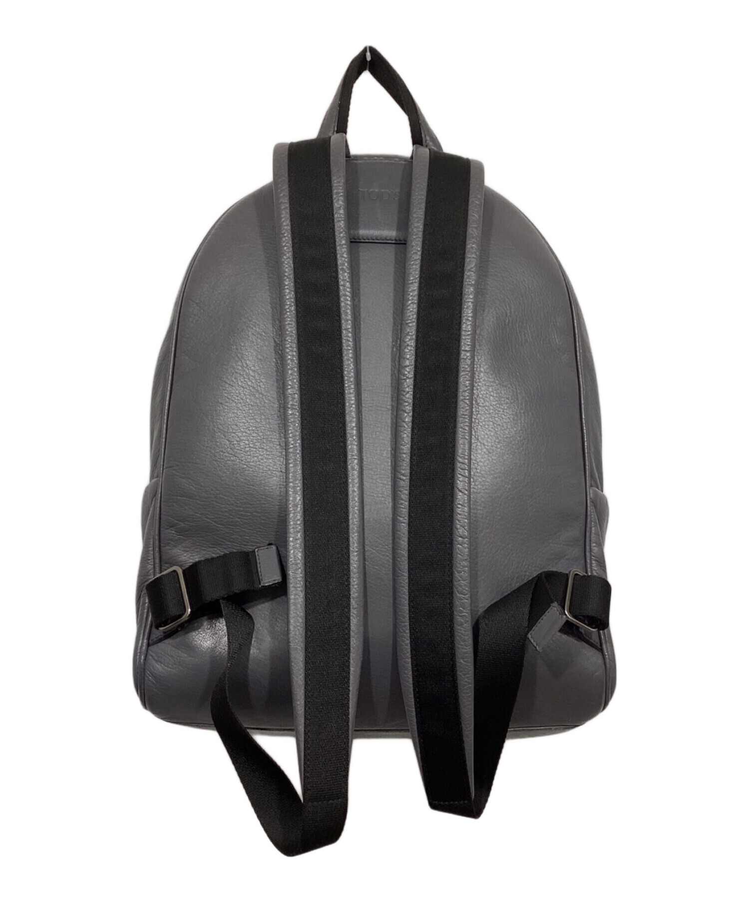 TOD'S グレー レザーバックパック Man ブラック ファブリック＆レザー バックパック ミディアム