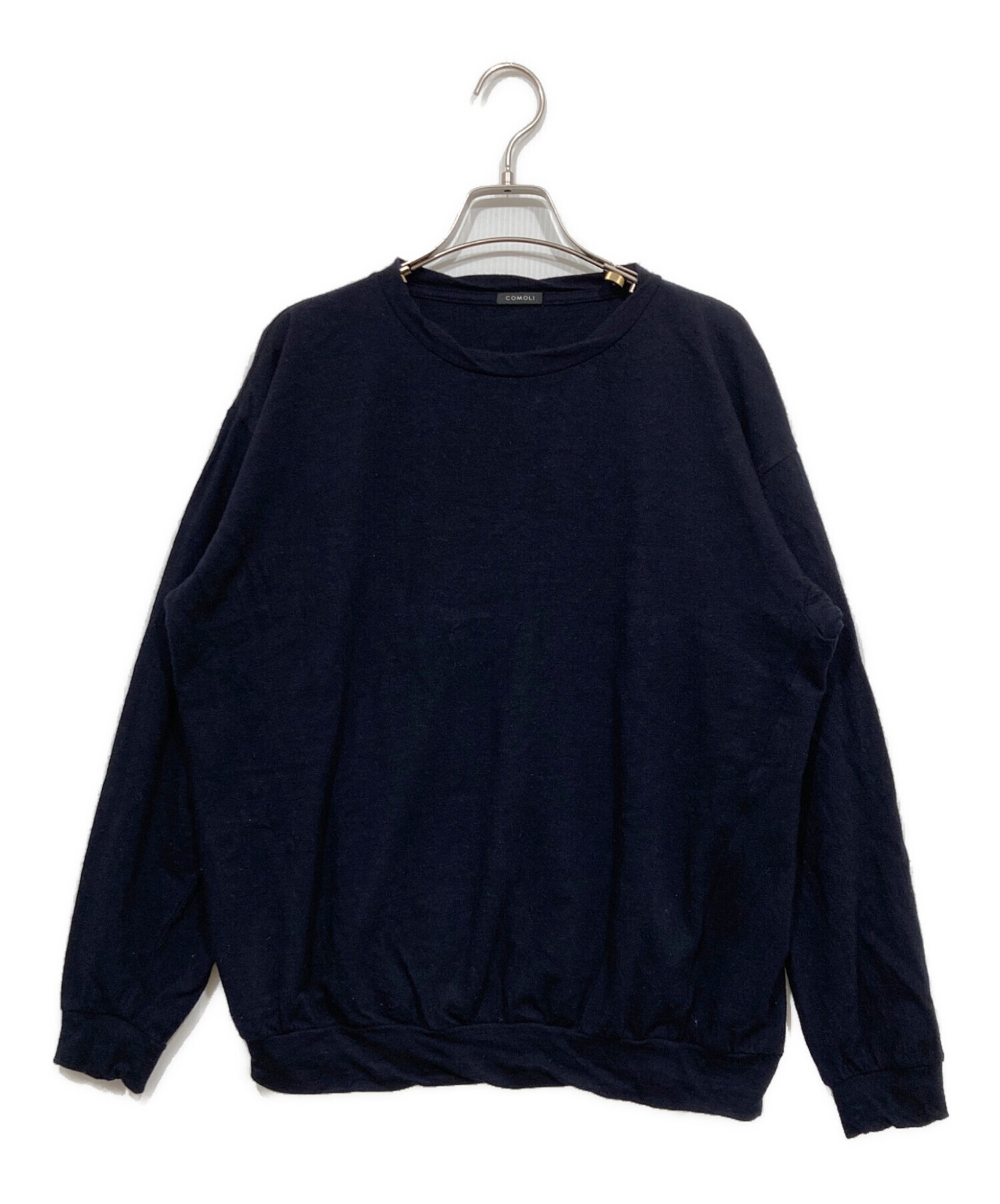 COMOLI ウール天竺長袖クルー ネイビー 2