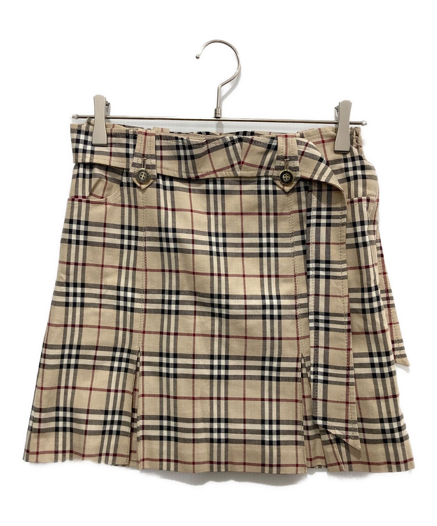バーバリー ブルーレーベル ミニスカート リボン ノバチェック 36