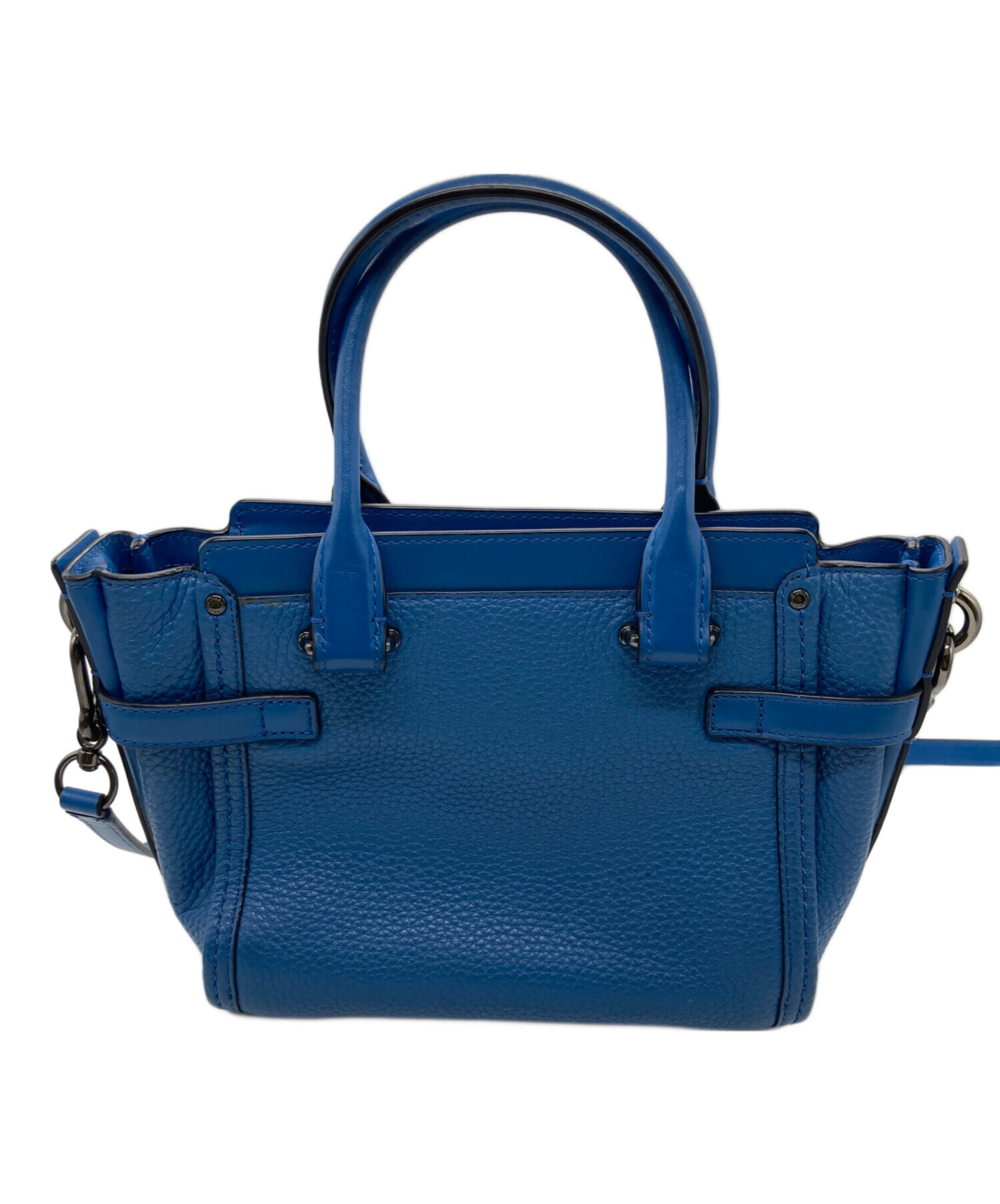 中古・古着通販】COACH (コーチ) スワッガー2WAYバッグ ブルー 