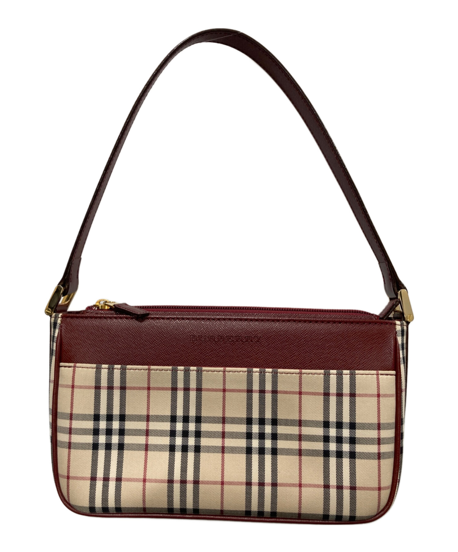 中古・古着通販】BURBERRY (バーバリー) ワンショルダーバッグ レッド 