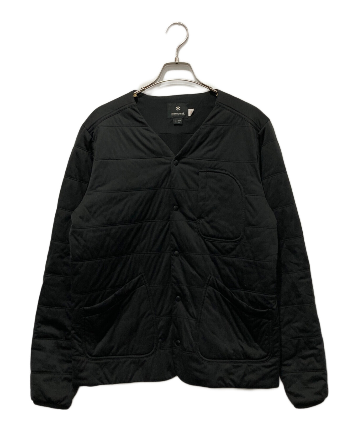 スノーピーク フレキシブルインサレーション カーディガン L 黒