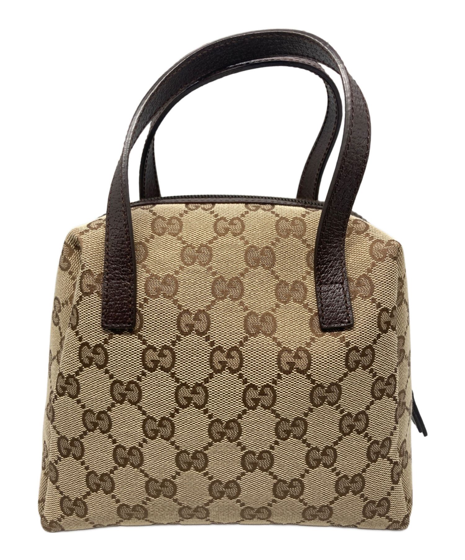 中古・古着通販】GUCCI (グッチ) GGキャンバスハンドバッグ ベージュ 