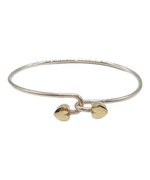 美品 レア】ティファニー 14KT TRIM ダブルハート ブレスレット 隠し