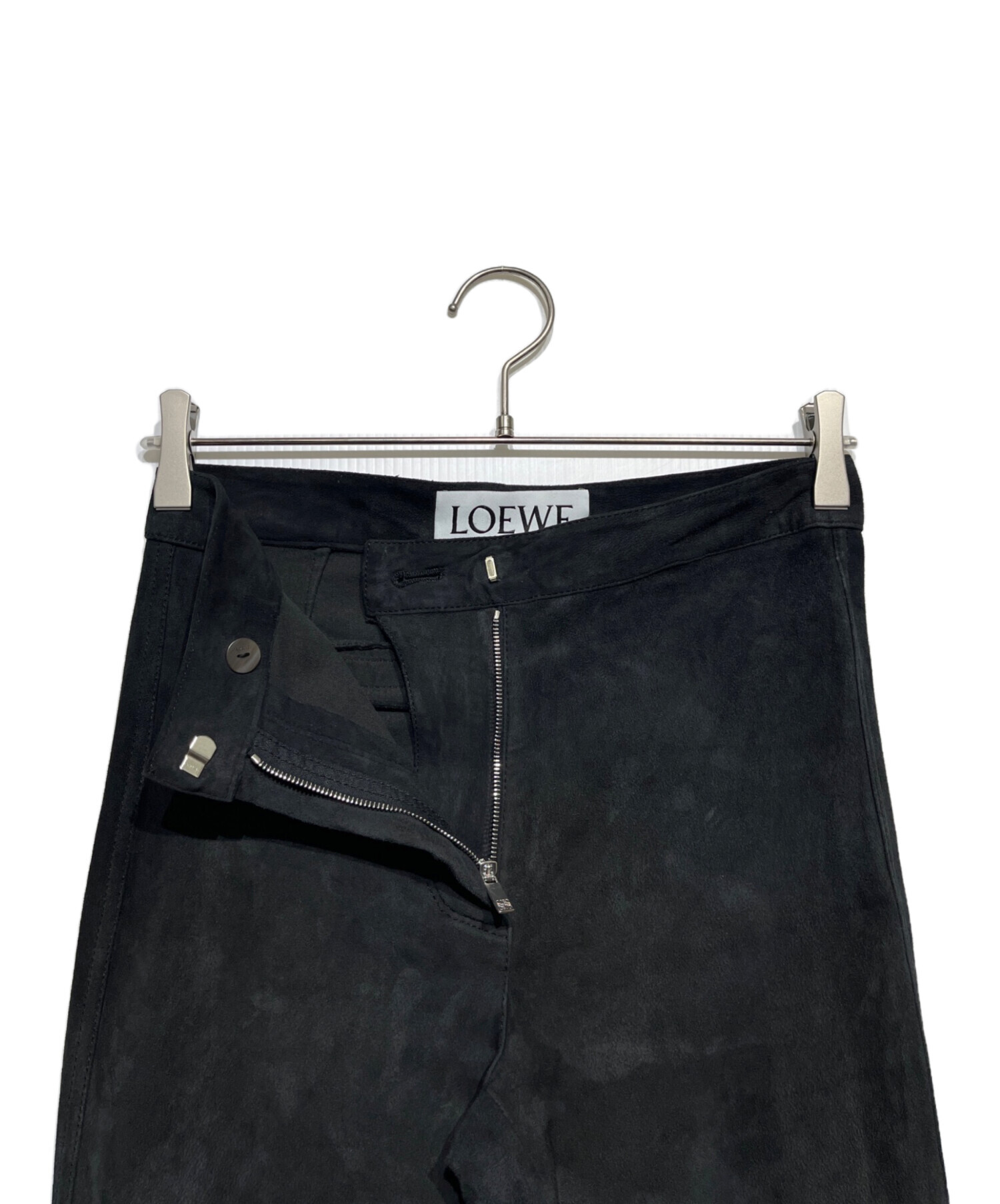 中古・古着通販】LOEWE (ロエベ) レザースキニーパンツ ブラック 