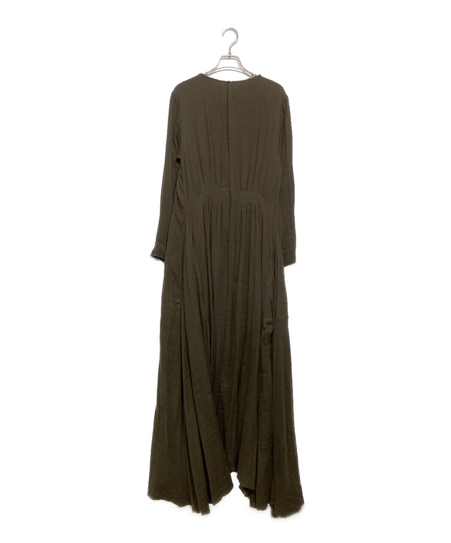 中古・古着通販】Uhr (ウーア) Gauze Wrap Dress グリーン  