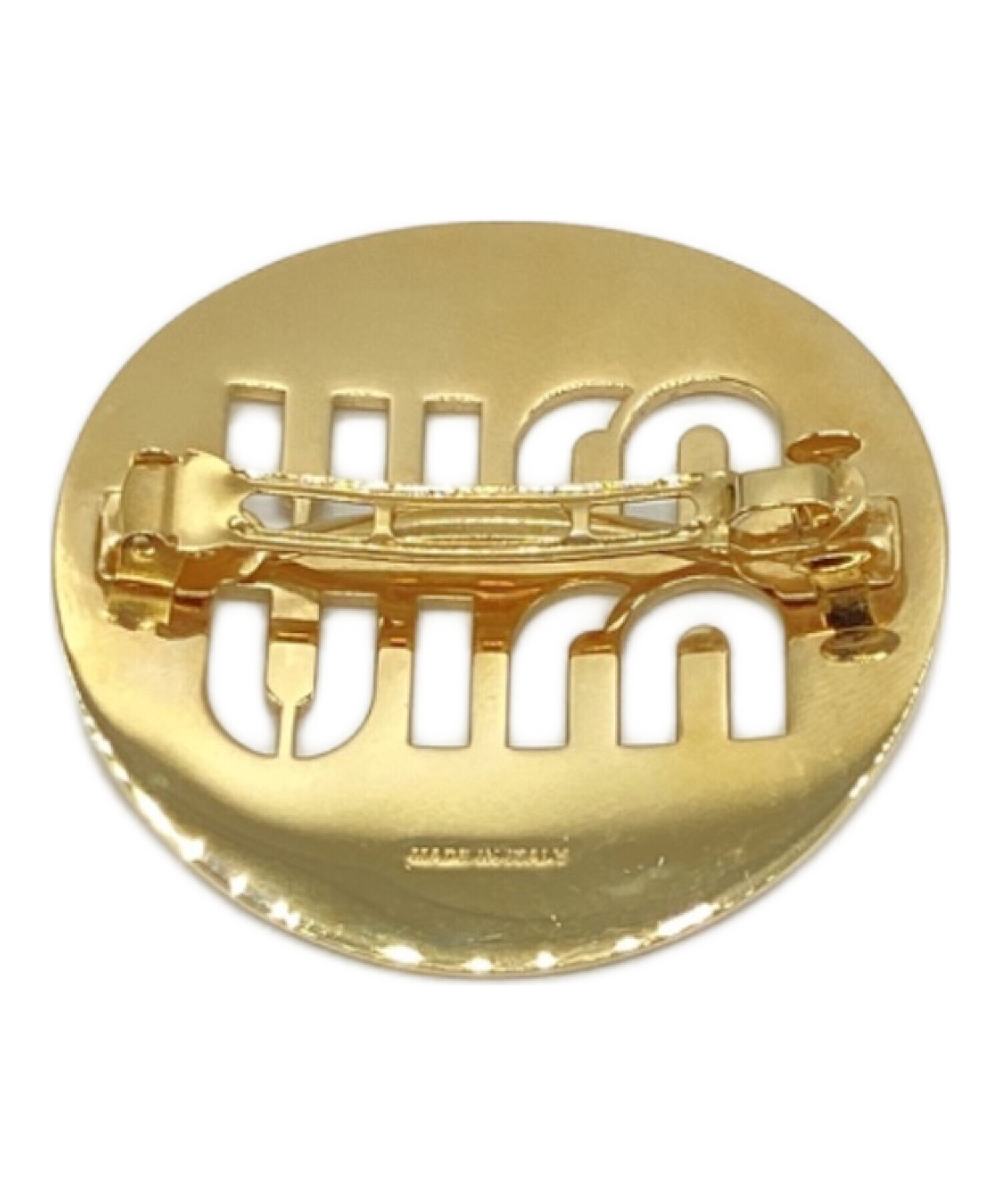 中古・古着通販】MIU MIU (ミュウミュウ) ヘアクリップ ゴールド 