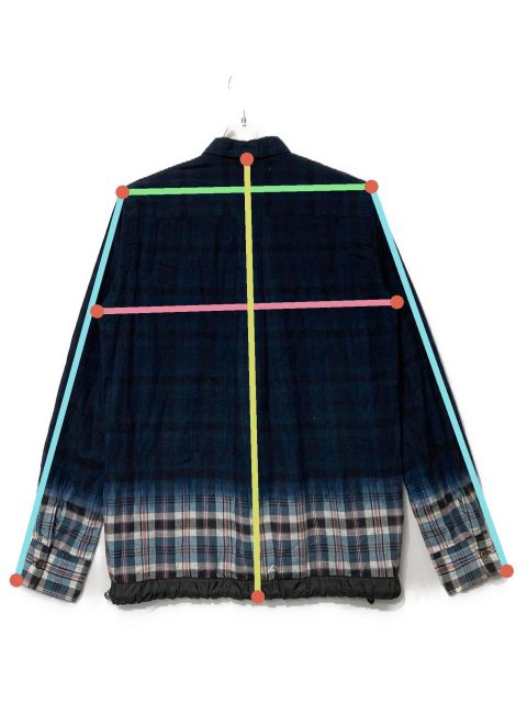 20AW sacai サカイ グラーデーション チェックシャツ ネルシャツ 秋冬 
