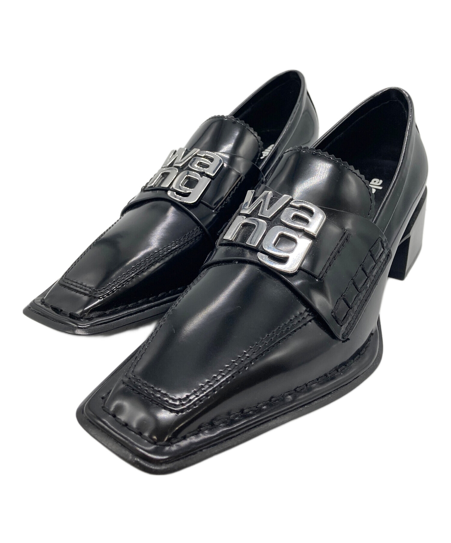 Alexander Wangロゴレザーローファー36