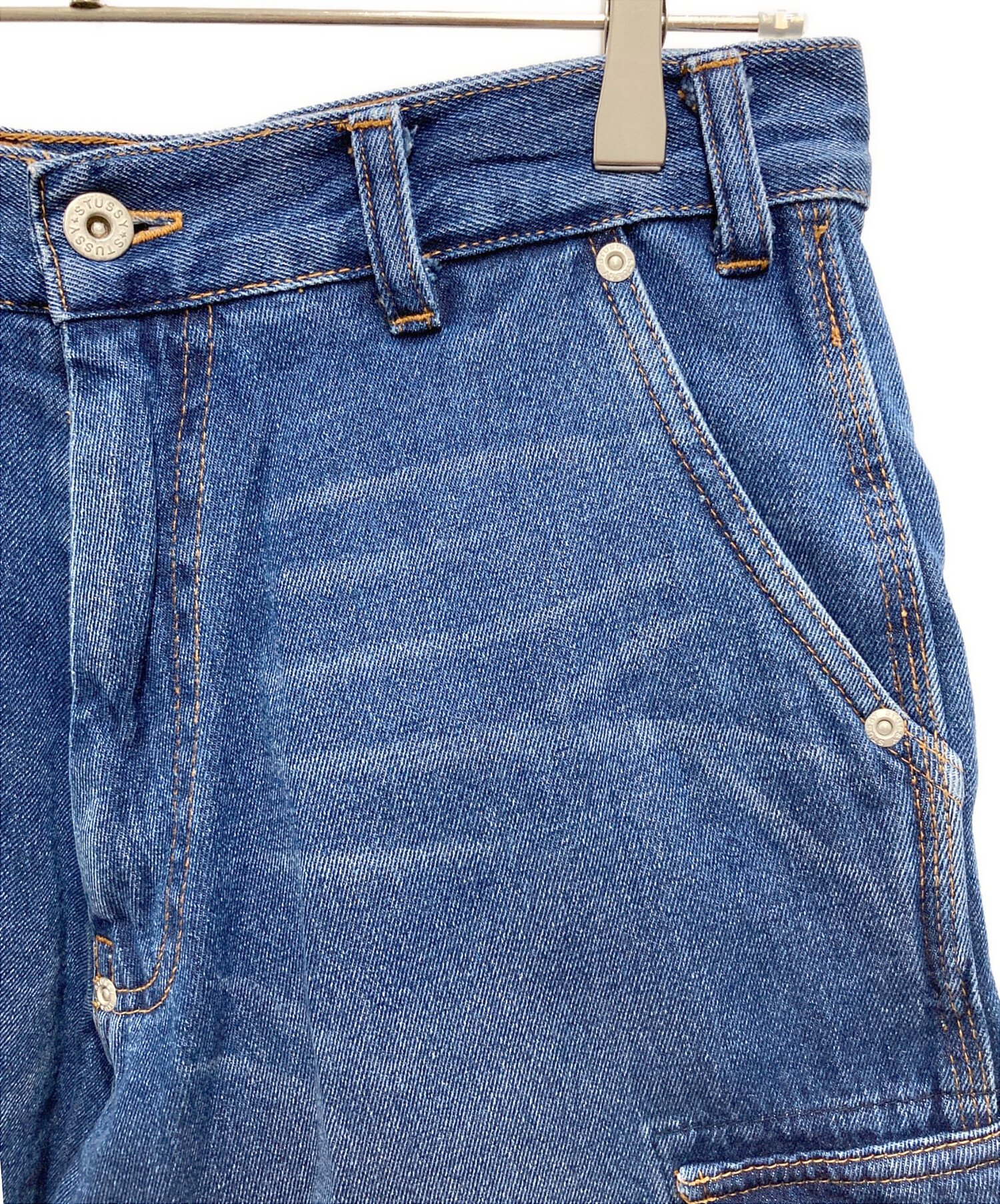 中古・古着通販】stussy (ステューシー) ハーフデニムカーゴパンツ 