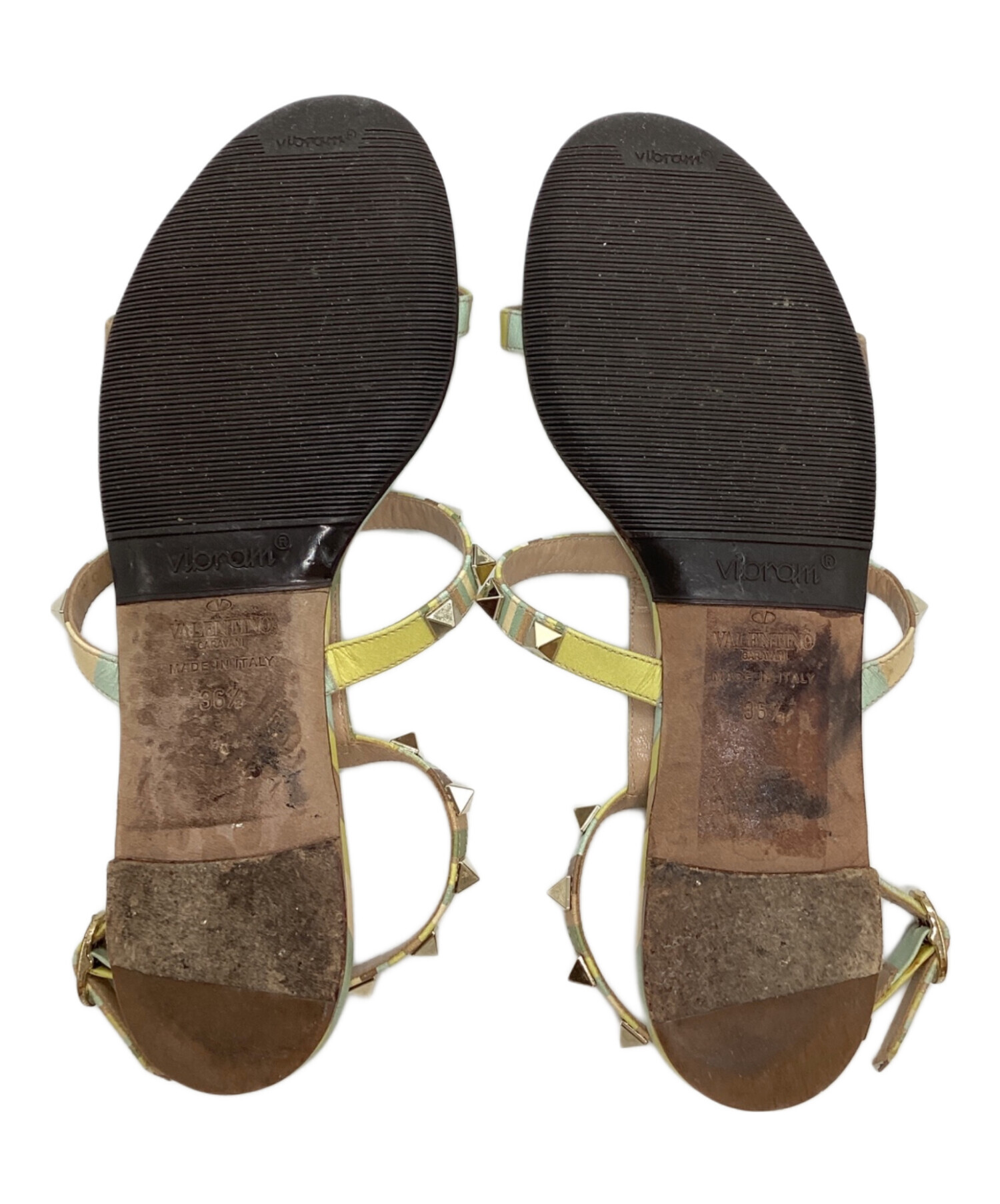 ヴァレンティノマルチカラースタッズサンダル36