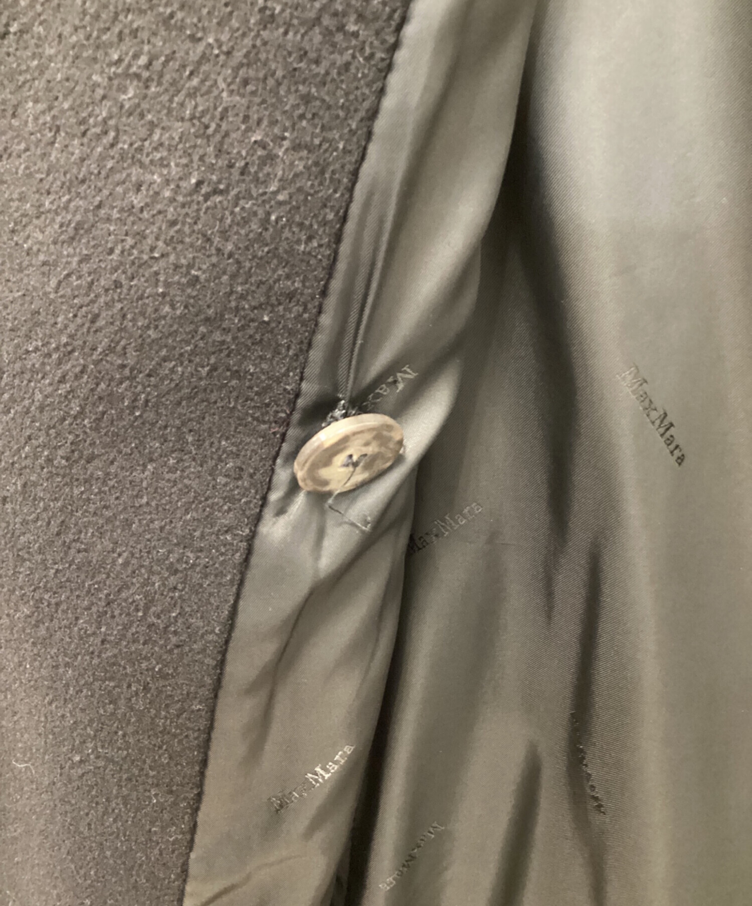 中古・古着通販】MaxMara (マックスマーラ) ウールコート ブラック  