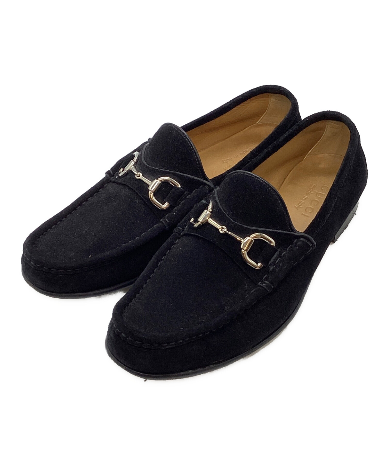 中古・古着通販】GUCCI (グッチ) ホースビットローファー ブラック 