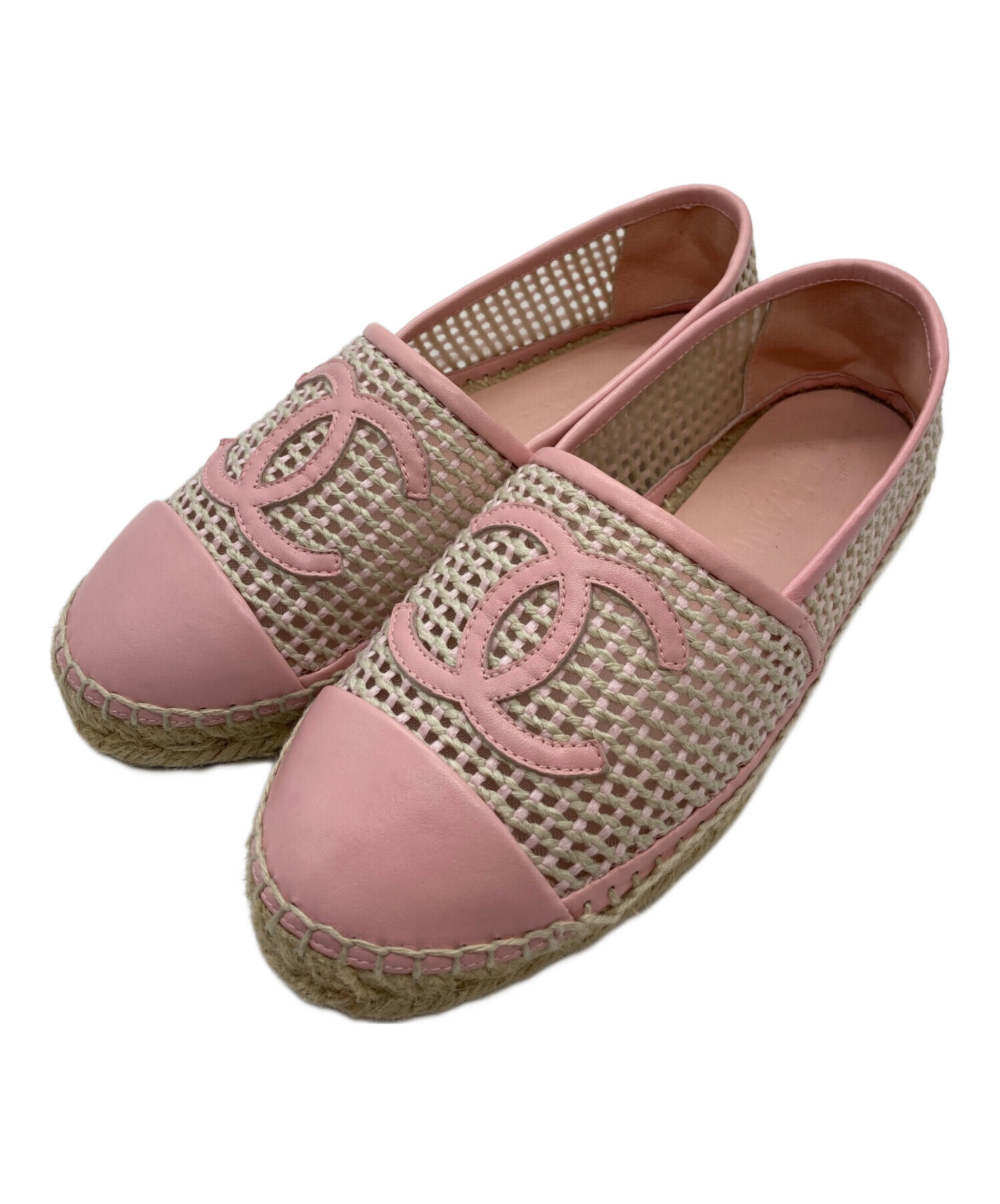 中古・古着通販】CHANEL (シャネル) エスパドリーユ ピンク サイズ:36 