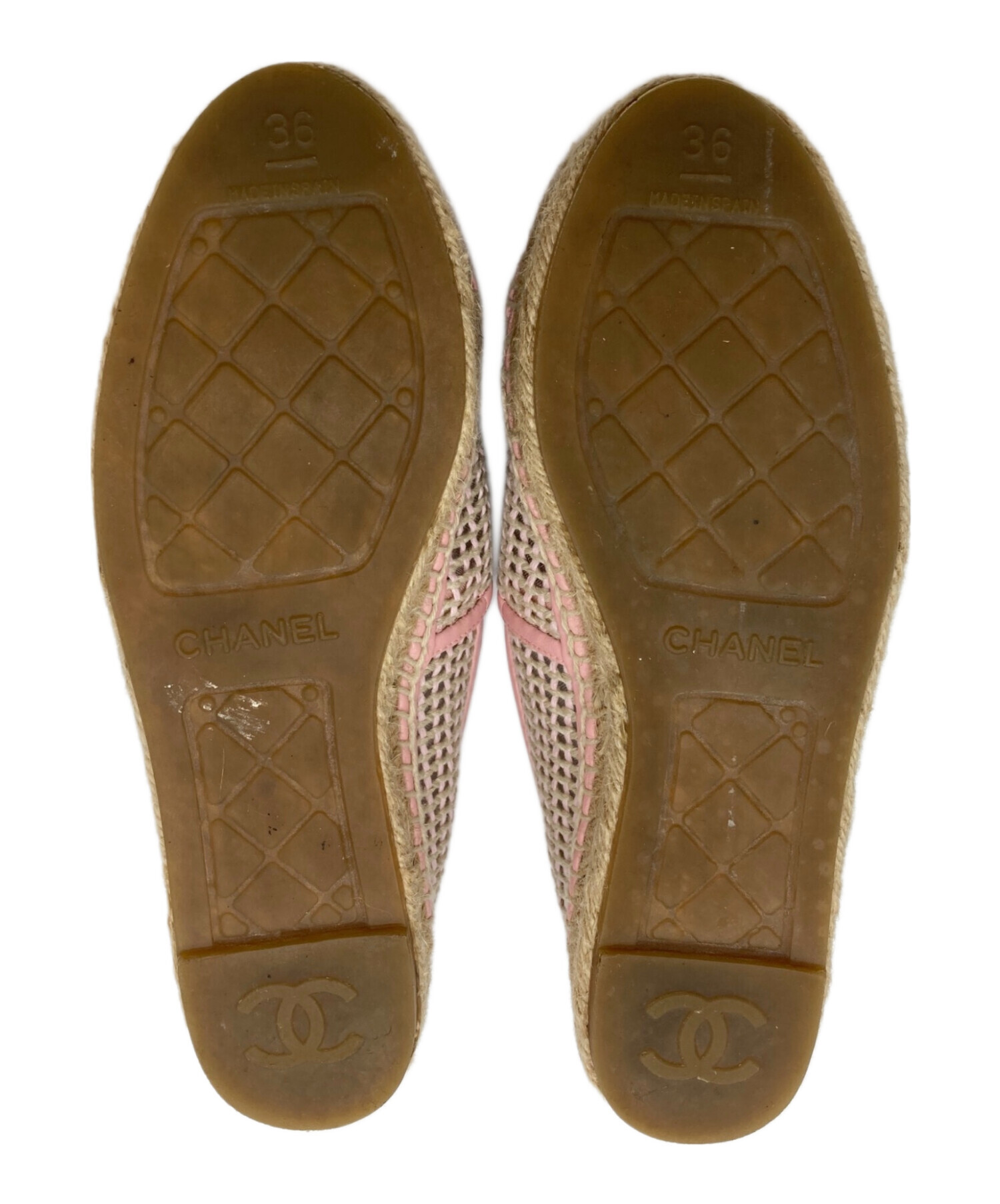 中古・古着通販】CHANEL (シャネル) エスパドリーユ ピンク サイズ:36 