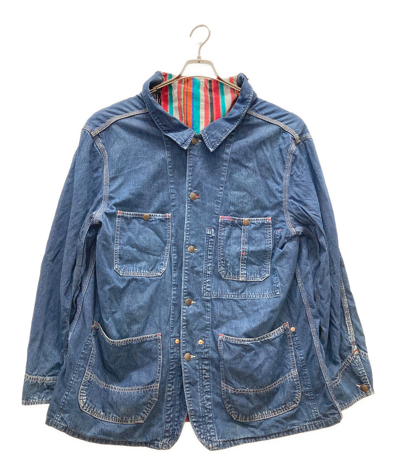 ブルーブルー【BLUE BLUE】古着リメイクカバーオール ブルーブルー【BLUE BLUE】古着リメイクカバーオール