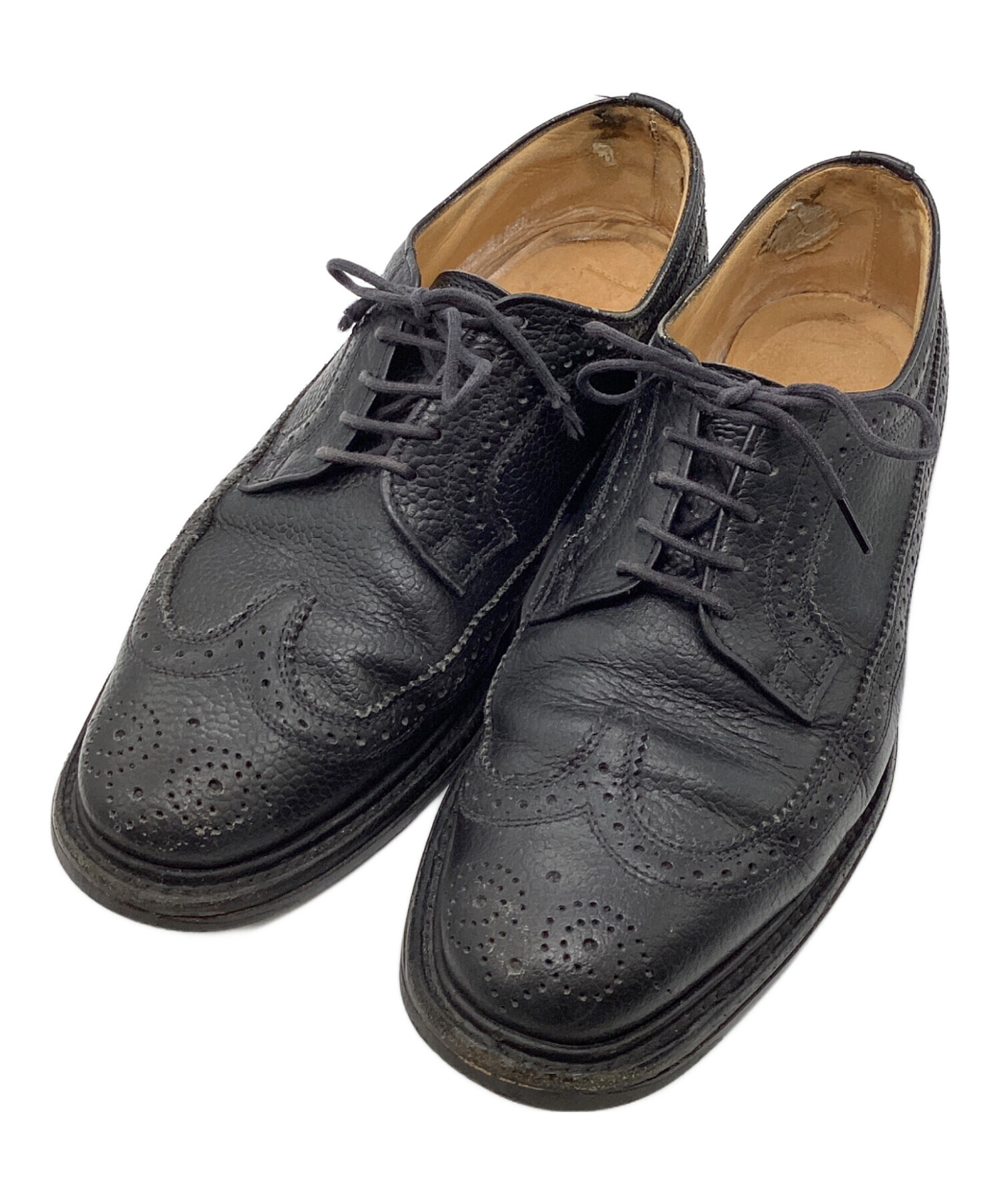 SANDERSウィングチップシューズ